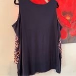 Diane Gilman New DG2 by  Women's Printed V-Neck Easy Tank Navy Tie Dye 2X Photo 2