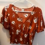 Paper Crane Brown Floral Top Photo 0