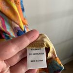 JODIFL  Multicolor Abstract Print Ruffle Strap Boho Mini Dress Size Large Photo 4