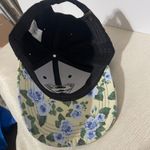 Superman Six Flags Embroidered Adjustable Hat Cap floral brim Texas OSFA Black Photo 3