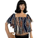 American Vintage Vintage Royal Native crop off or on the shoulder crop print top size small Photo 3