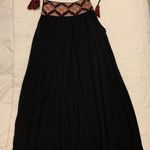 Mystree Boutique Black Cotton Dress With Tassels Photo 0