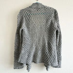 Eileen Fisher Large Alpaca Wool Blend Grey Open Stitch Ash Sweater Cardigan Photo 5