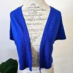 Cropped Knit Sweater Shrug Blue sz L Size L Photo 0