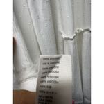 Free People  Smocked Boho Strapless Top Sz S White Distressed Bandeau‎ Flowy Y2K Photo 4