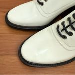 Acne Studios  White Leather Derby Oxford Lace Up Chunky Heels Shoes Size 37 Photo 4