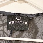 KILLSTAR  Black Grey Branch Print Sheer Kimono XS/Medium Obscurum Chiffon Photo 2