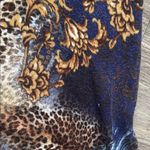 Alberto Makali Albert Malaki Elegant Dress Embroidered Animal Print Long Sleeve XL Photo 2