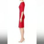 Black Halo  Petal Sleeve Dress in Chic Red,‎ Size 8 Photo 3