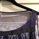 New Sacai Silk Fringe Top Blue Size 6 Photo 2