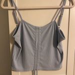Zaful Blue Runch Tie Tank Top Photo 1