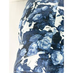 The Limited  Women’s Floral Print Flat Front Chino Shorts Blue White Size 14‎ Photo 3