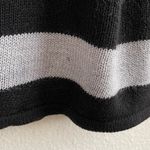 Heart N Crush Black Grey Stripe Heart Goth Sweater Short Sleeve Babydoll Top Photo 5