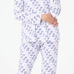 Roller Rabbit  Moby Whale Pajamas Set Womens Blue White Pima Cotton PJs Photo 0
