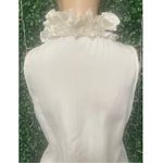 J.Crew  Cream Ruffled V-Neck Blouse Photo 3