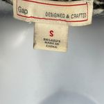 Gap  Chevron Knit Open Front Oversized Cardigan Sweater Wool Alpaca Black White Photo 5