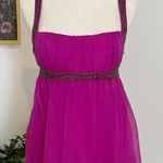 Bebe Y2K fuscia silk beaded babydoll with adjustable straps #glam #siren #Y2K Photo 0