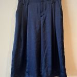 Gap  cropped shiny navy pants size 10 Petite Photo 0