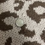 Wanna B Animal Cheetah Print Knit Oversized Long Sleeve Sweater Size L Photo 3