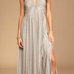 Lulus Stroll the Sand Beige Print Sleeveless Halter Maxi Dress Photo 0