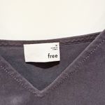 Wilfred Aritzia VIVIENNE DRESS Faux Suede Deep V- Neck Mini Gray Dress Y2K 90s M Photo 4