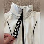 Bebe Women's Ivory White Athletic Sport Long Softshell Coat Photo 2