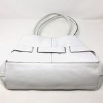 CAVALCANTI white leather tote purse, made in Italy Photo 3