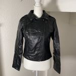 Women’s Black Faux Leather Jacket Small Lil Peep NWT Black Photo 1