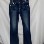 Miss Me Chloe Dark Indigo Boot Cut Jeans Wo size 29 bold stitching silver accent Photo 6