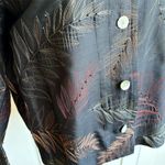 French Laundry Women's M Silk Black Beaded Embroidered Blazer Career Jacket Photo 5