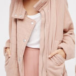 Free People  oversized quilted blush‎ pink jacket Photo 0