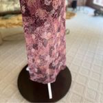 Indigo Thread Co Dress Maxi Floral Pom Flounce Burgundy XS Tiered Brunch Garden Pink Photo 10