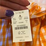 J.Crew NWT  Orange White plaid gingham strappy tie back tank top Photo 5