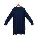 Eileen Fisher Black Jersey Knit Bateau Neck Long Sleeve Dress Photo 2