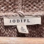 JODIFL  Black Brown Tan Geometric Oversized Cardigan Sweater Sz Small Photo 3