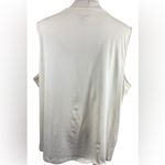 Coldwater Creek Women’s 2X (20-22) Cream Square Neck Lace Stretchy Tank Photo 4