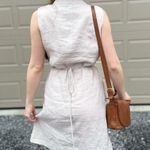 Neiman Marcus 100% Linen Chic Neutral Midi Summer Dress Size Small Photo 2