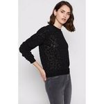 Joie Itana Black Leopard Sweater Photo 2