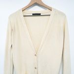 Jenni Kayne Cashmere Silk Blend Lightweight Cream Ivory Cardigan Sweater Top XS Photo 2