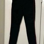 7 For All Mankind  b(air) high waist ankle skinny black maroon suede trim size 27 Photo 0