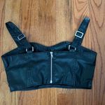 New Look Faux Leather Black Top Photo 1