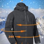 Men's Tactical Jackets with Hood Winter Fleece Hiking Hunting Coats Multi Pockets Photo 2