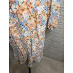 PrettyGarden Floral Long Sleeves V Neck Belted Waist Maxi Dress Size Large Photo 3