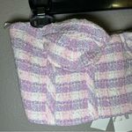 ZARA NEW  tweed strapless corset crop top women’s size medium Photo 3