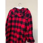 Columbia  Red And Black Plaid Hooded Flannel Top Woman’s Size 2X Flaws Photo 9