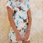 Stone Cold Fox  Floral Mini Dress in Cream and Brown Photo 2