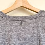 Athleta  Gray Heathered Crewneck Long Sleeves Athletic Top Medium Photo 4