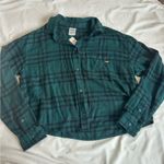 Victoria's Secret PINK  Green Plaid Shirt Photo 0