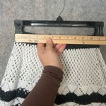 Breathsunny Woman Size‎ Small Black and White striped crochet mini skirt coverup Photo 3