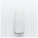 ZARA  White Mixed Balloon Skirt Scoop Neck Sleeveless Midi Dress Size Small Photo 3